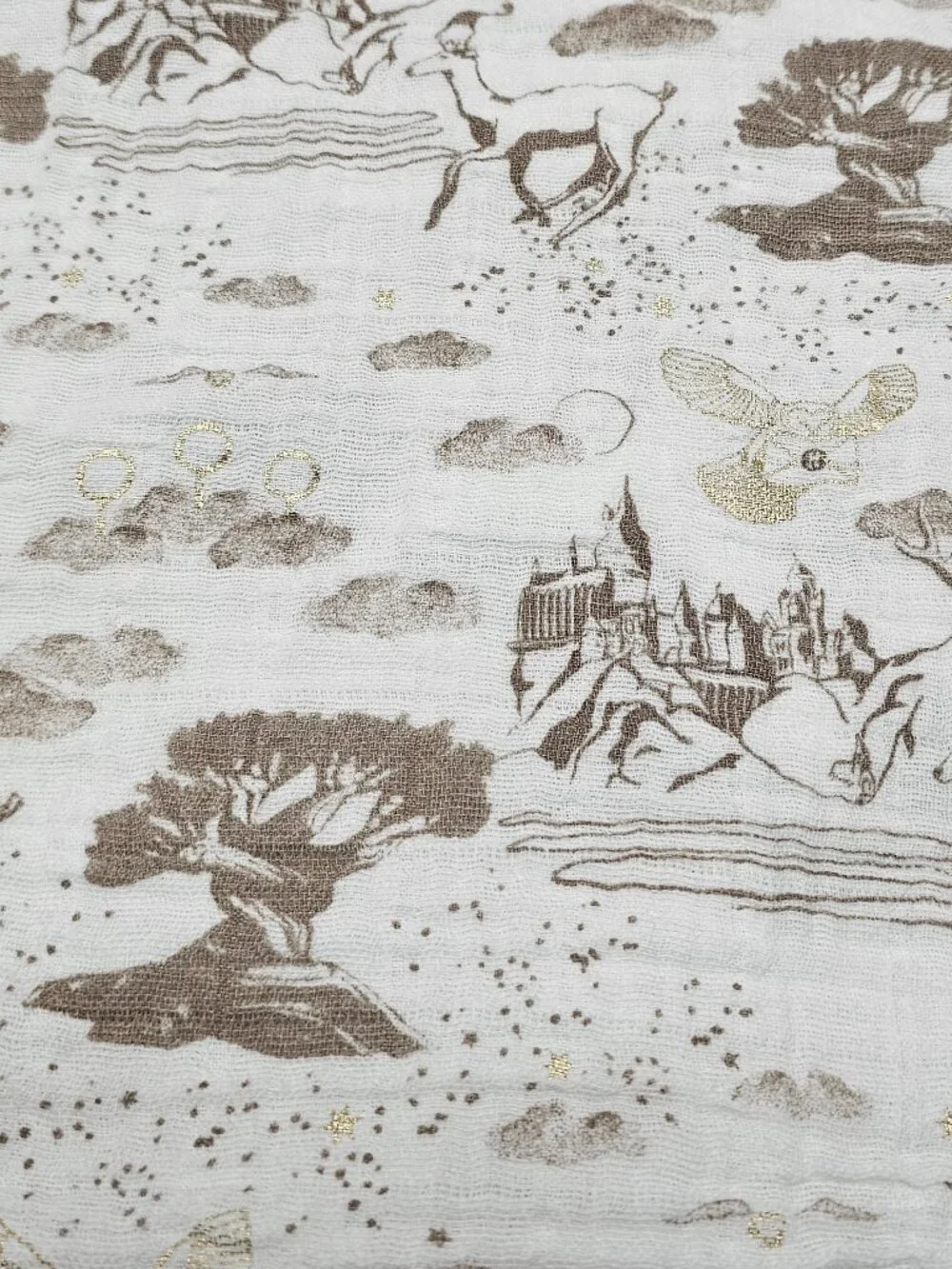 Harry Potter aden +anis Baby Swaddle Lovey Blanket Muslin Hogwarts Castle Hedwig